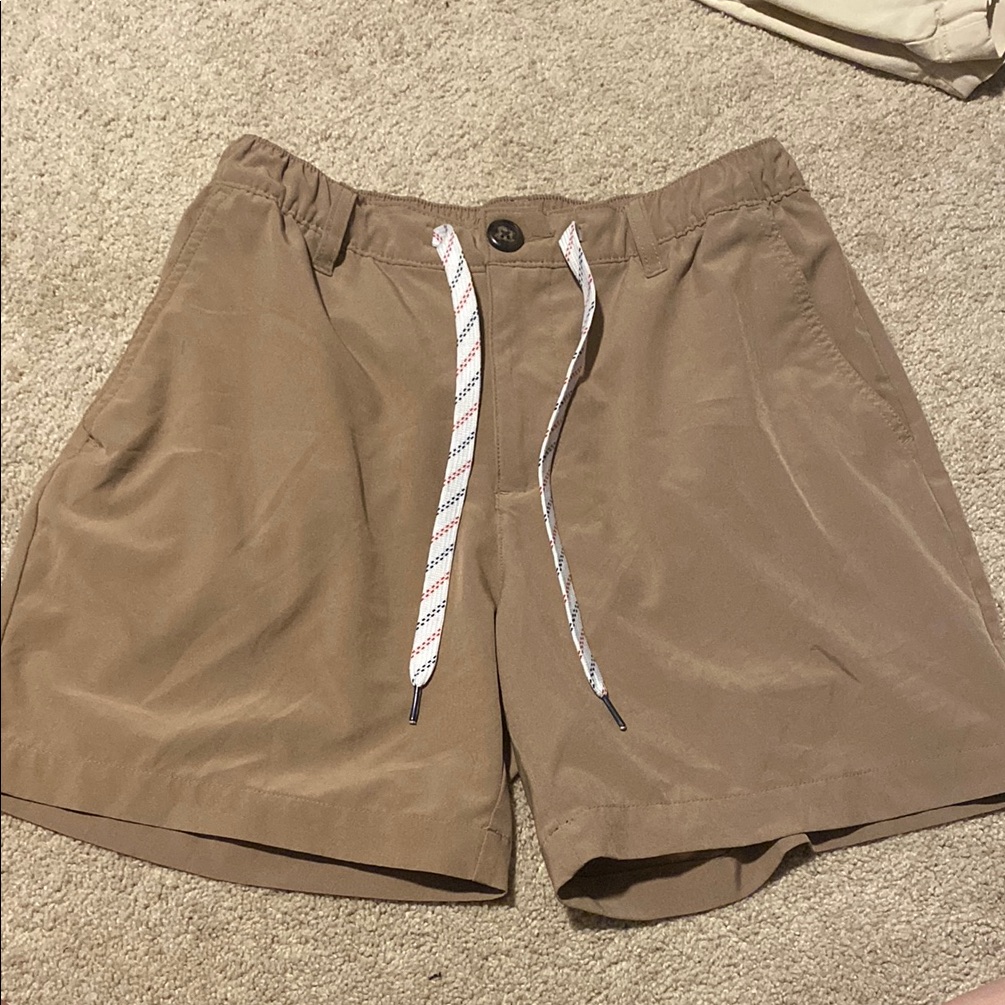 Chubbies Tan Athletic Shorts With Elastic Waistband